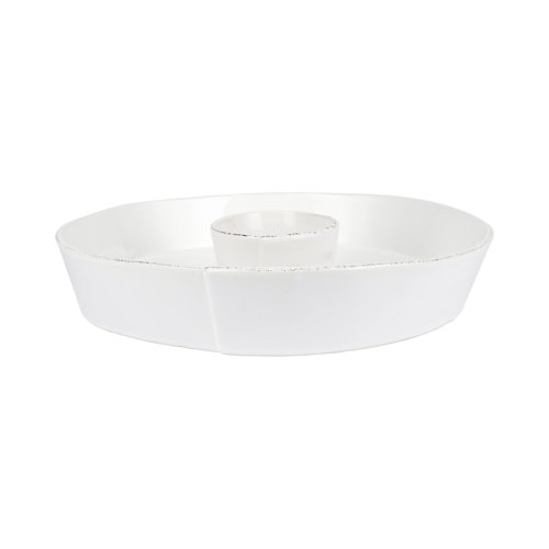 VIETRI Melamine Lastra White Chips and Dip Platter Wayfair